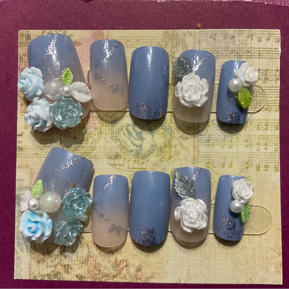 Beautiful Size Medium Press On Nails Set ~Imagine Harmony Collection~ # 113